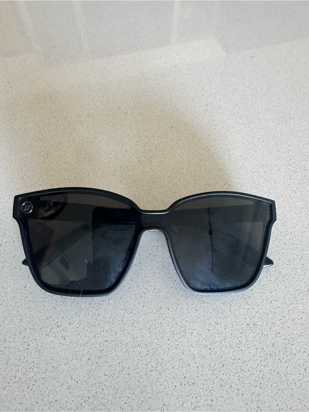 Blenders Women's Black Oversized Polarized Sunglasses